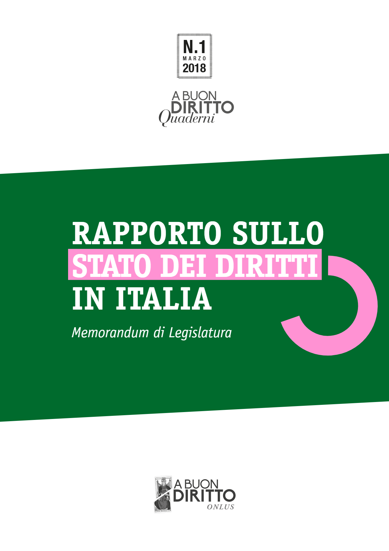 Copertina Memorandum per Parlamento e Governo